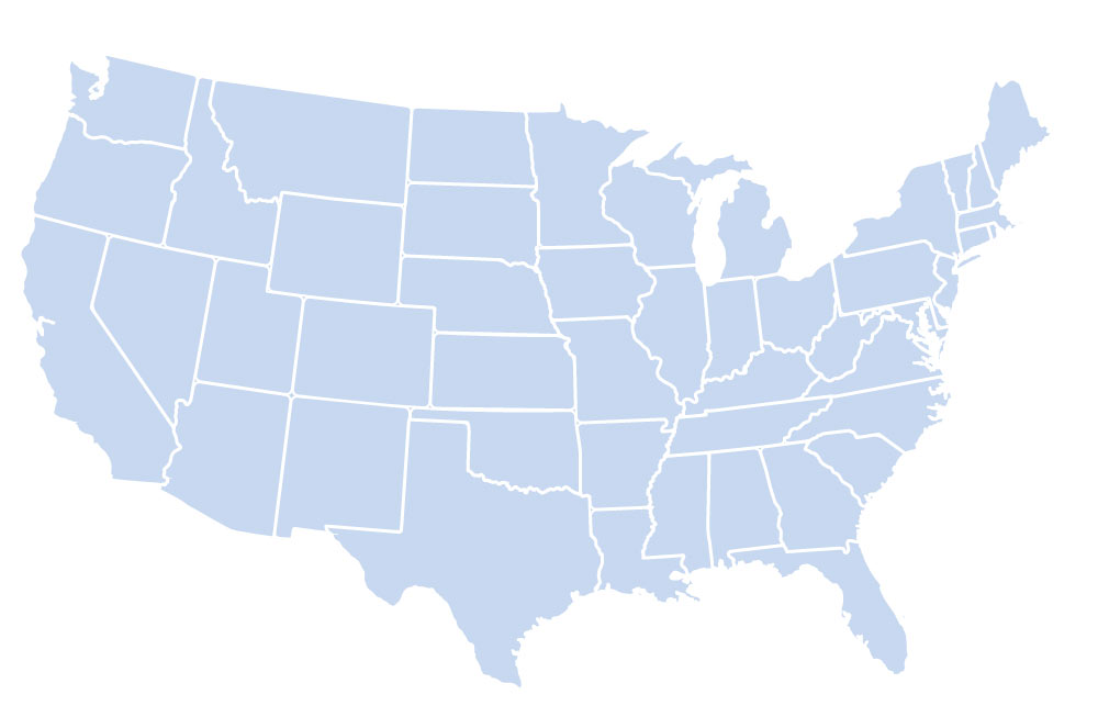 Map of the United States of America